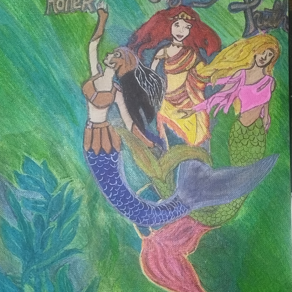 Vibrant Mermaid Canvas Art